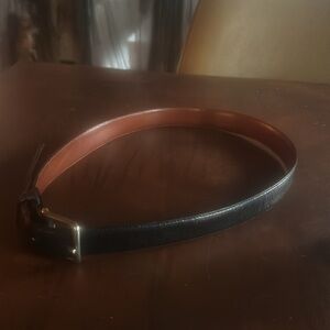 Black Leather soft pebble belt